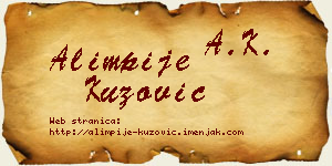 Alimpije Kuzović vizit kartica